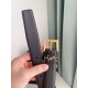 Replica perfetta Cintura YSL Saint Laurent Cassandre Square Buckle 20MM Nero Imitazione Outlet Online