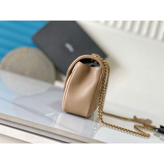 Replica perfetta YSL Saint Laurent LouLou Small Bag Matelasse Beige Imitazione Outlet Online