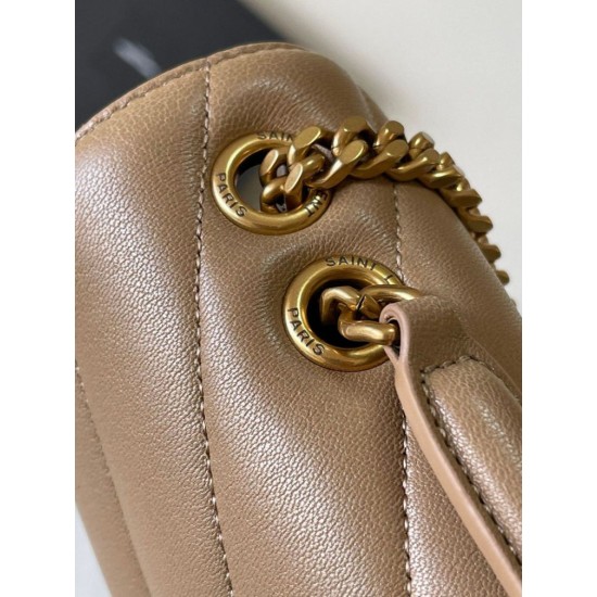 Replica perfetta YSL Saint Laurent LouLou Small Bag Matelasse Beige Imitazione Outlet Online