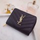 Portafoglio compatto con cerniera YSL Saint Laurent Nero Replica originale di alta qualità Migliore Repliche Portafoglio compatto con cerniera YSL Saint Laurent Nero Economiche Outlet Online
