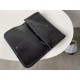 Replica perfetta Portafoglio grande Niki YSL Saint Laurent Crinkled Vintage Nero Imitazione Outlet Online