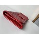 Replica perfetta Portafoglio grande YSL Saint Laurent Niki Crinkled Vintage Rosso Imitazione Outlet Online