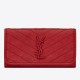 Replica perfetta Portafoglio grande YSL Saint Laurent Niki Crinkled Vintage Rosso Imitazione Outlet Online