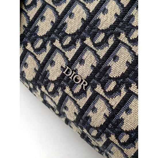 Borsa hobo morbida Dior Rider piccola da uomo replica Dior Oblique Jacquard beige/nero Imitazione