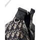 Replica Borsa hobo morbida Dior Rider media Dior Oblique Jacquard nera/beige Imitazioni Falso