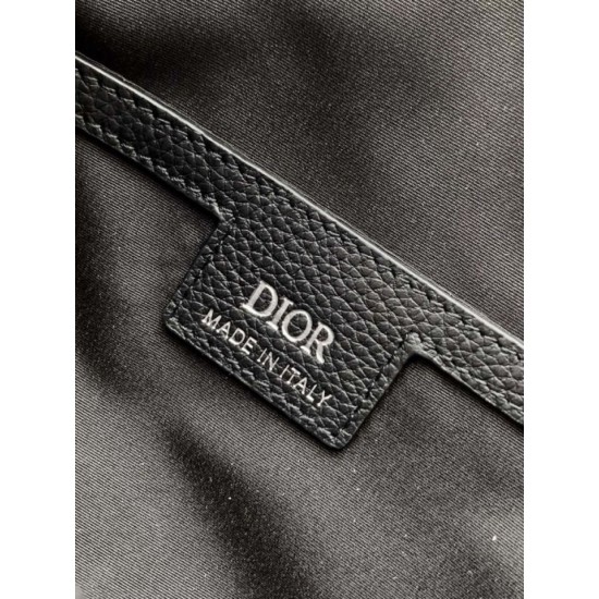 Replica Borsa hobo morbida Dior Rider media Dior Oblique Jacquard nera/beige Imitazioni Falso