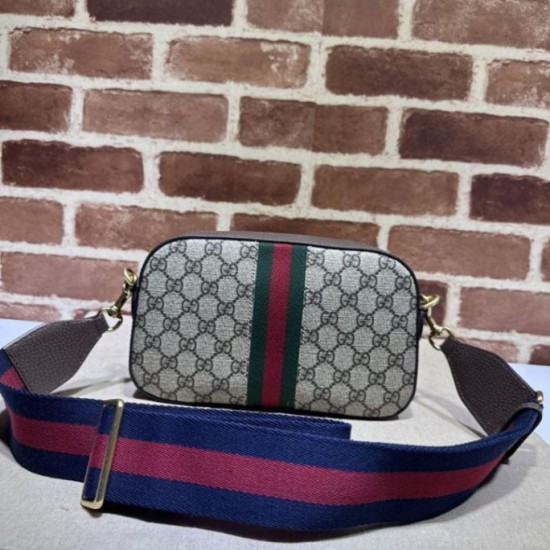 Replica Borsa a tracolla Gucci Ophidia piccola da uomo 752591 marrone Imitazioni Falso