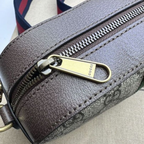 Replica Borsa a tracolla Gucci Ophidia piccola da uomo 752591 marrone Imitazioni Falso