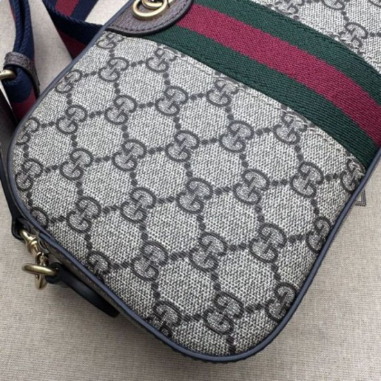 Replica Borsa a tracolla Gucci Ophidia piccola da uomo 752591 marrone Imitazioni Falso