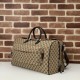 Borsa da viaggio Gucci media in tela GG Replica Gucci da uomo 802095 marrone Imitazione