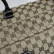 Borsa da viaggio Gucci media in tela GG Replica Gucci da uomo 802095 marrone Imitazione