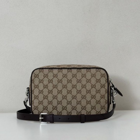Borsa a tracolla Gucci piccola in tela GG Replica Gucci da uomo 834802 marrone