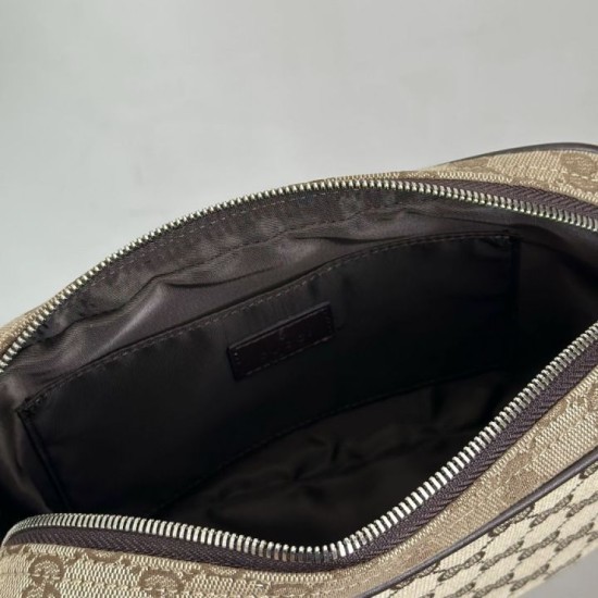Borsa a tracolla Gucci piccola in tela GG Replica Gucci da uomo 834802 marrone