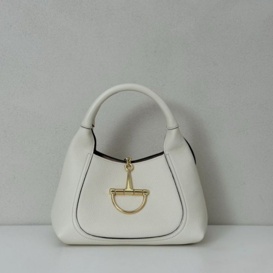 Replica Borsa Gucci Softbit Media/Maxi con Manico a Mezzaluna 837466 Bianca Imitazioni Falso
