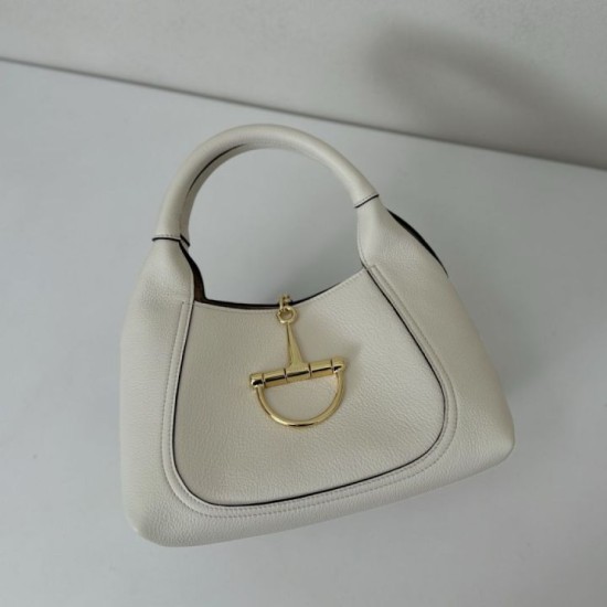 Replica Borsa Gucci Softbit Media/Maxi con Manico a Mezzaluna 837466 Bianca Imitazioni Falso