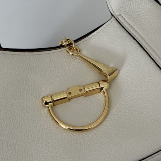 Replica Borsa Gucci Softbit Media/Maxi con Manico a Mezzaluna 837466 Bianca Imitazioni Falso