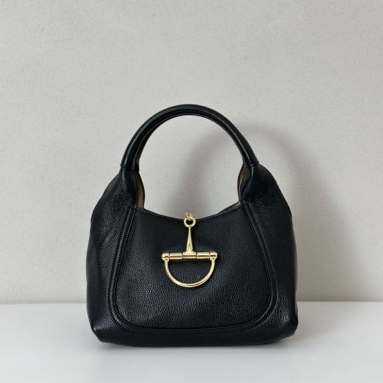 Borsa Replica Gucci Softbit Media/Maxi con Manico a Mezzaluna 837466 Nera