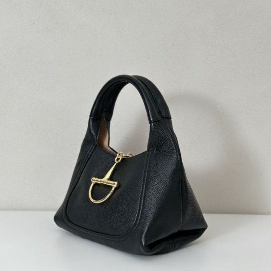 Borsa Replica Gucci Softbit Media/Maxi con Manico a Mezzaluna 837466 Nera