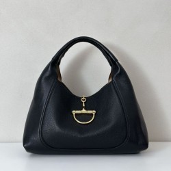 Borsa Replica Gucci Softbit Media/Maxi con Manico a Mezzaluna 837466 Nera