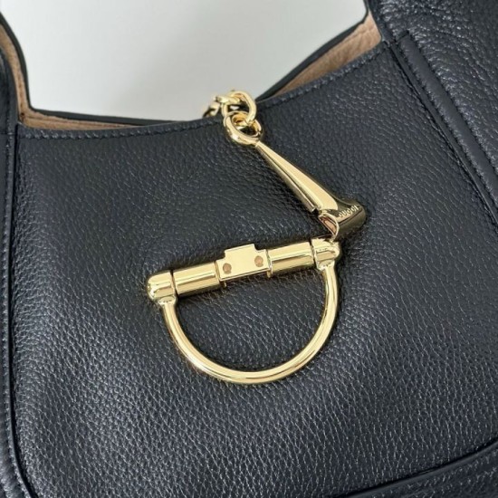 Borsa Replica Gucci Softbit Media/Maxi con Manico a Mezzaluna 837466 Nera