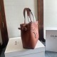 Replica Borsa Celine Mini Cabas Anais Triomphe Marrone in Vitello Granato Imitazioni Falso