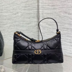 Mini borsa Dior Miss Caro Cigale replica Dior Macrocannage nera Imitazione