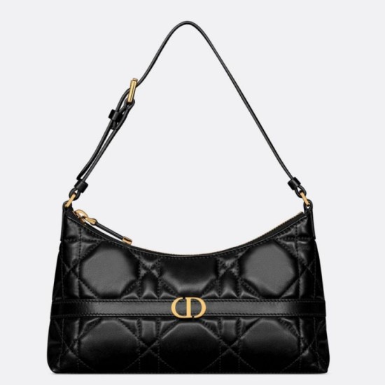 Mini borsa Dior Miss Caro Cigale replica Dior Macrocannage nera Imitazione