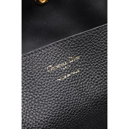 Replica Borsa a secchiello Dior Signature piccola/media nera Imitazioni Falso