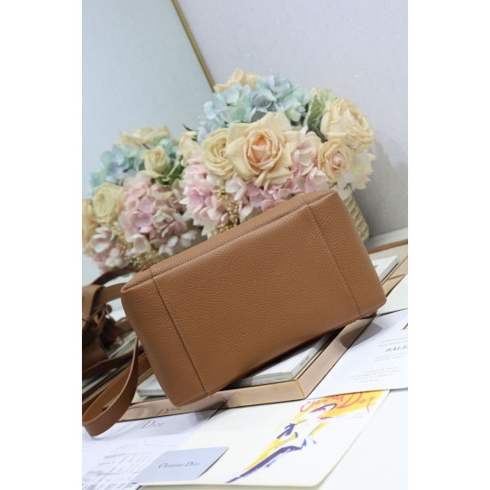 Replica Borsa a secchiello Dior Signature piccola/media marrone Imitazioni Falso
