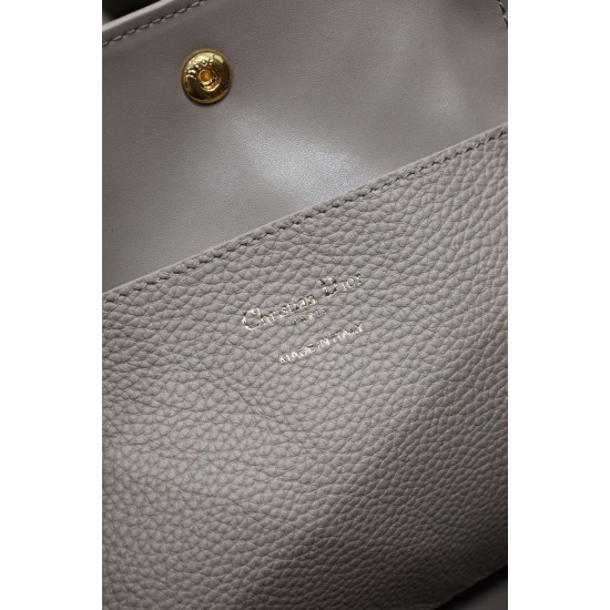 Replica Borsa a secchiello Dior Signature piccola/media grigia Imitazioni Falso