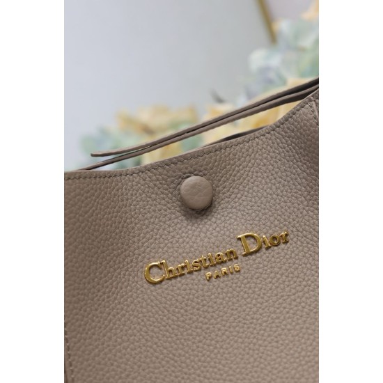Replica Borsa a secchiello Dior Signature piccola/media grigia Imitazioni Falso