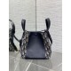 Borsa a secchiello Dior Signature piccola/media replica Dior Oblique Jacquard blu Imitazione