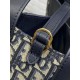 Borsa a secchiello Dior Signature piccola/media replica Dior Oblique Jacquard blu Imitazione