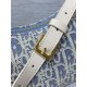 Replica Mini borsa Dior Miss Caro Cigale Oblique Chambray con effetto rafia Blu Imitazioni Falso