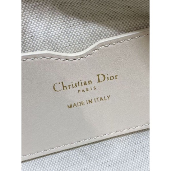 Replica Mini borsa Dior Miss Caro Cigale Oblique Chambray con effetto rafia Blu Imitazioni Falso