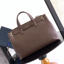 Replica Borsa tote Dior Normandie media da uomo marrone Imitazioni Falso