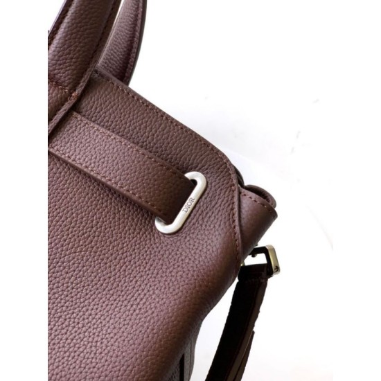 Replica Borsa tote Dior Normandie media da uomo marrone Imitazioni Falso