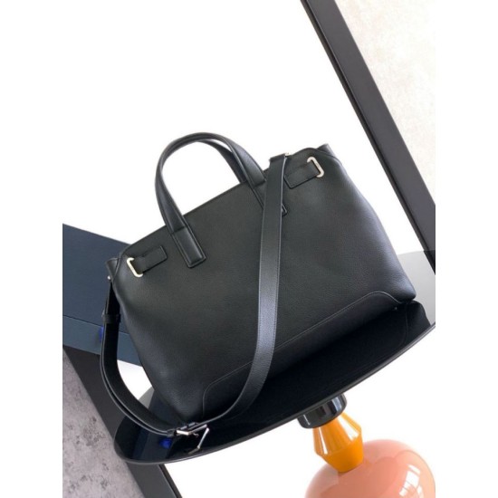 Replica Borsa tote Dior Normandie media da uomo nera Imitazioni Falso