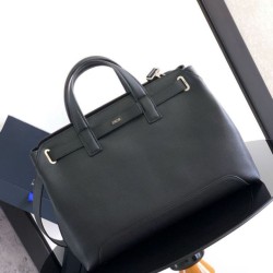 Replica Borsa tote Dior Normandie media da uomo nera Imitazioni Falso