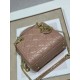 Replica Borsa Dior Mini Lady Dior con Catena Rosa Cannage Imitazioni Falso