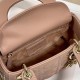 Replica Borsa Dior Mini Lady Dior con Catena Rosa Cannage Imitazioni Falso