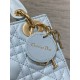Replica Mini Borsa Dior Lady Dior con O-link Cannage Blu Imitazioni Falso