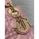 Mini Borsa Dior Lady Dior Replica Dior con O-link Rosa Cannage Imitazione