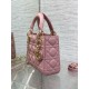 Mini Borsa Dior Lady Dior Replica Dior con O-link Rosa Cannage Imitazione