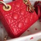 Replica Borsa Dior Mini Lady Dior con Catena Rosso Cannage Imitazioni Falso