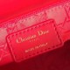 Replica Borsa Dior Mini Lady Dior con Catena Rosso Cannage Imitazioni Falso