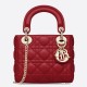 Replica Borsa Dior Mini Lady Dior con Catena Rosso Cannage Imitazioni Falso