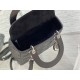 Replica Borsa Dior Lady Dior Media in Pelle di Vitello Granata Nera Imitazioni Falso