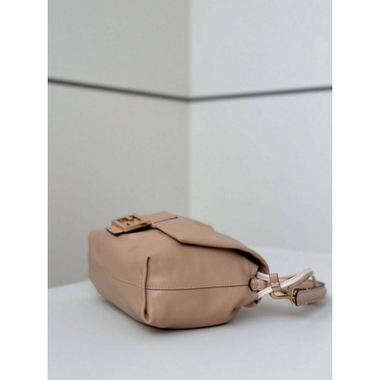 Replica Borsa Fendi Mamma Baguette Media/Grande Nappa Albicocca Imitazioni Falso