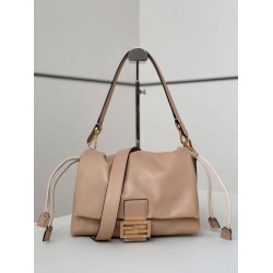 Replica Borsa Fendi Mamma Baguette Media/Grande Nappa Albicocca Imitazioni Falso